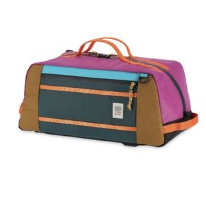 Topo designs mountain duffel NWT botanic green/grape